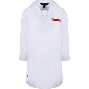 RLL Girls Nautical Dress in White - Size 5